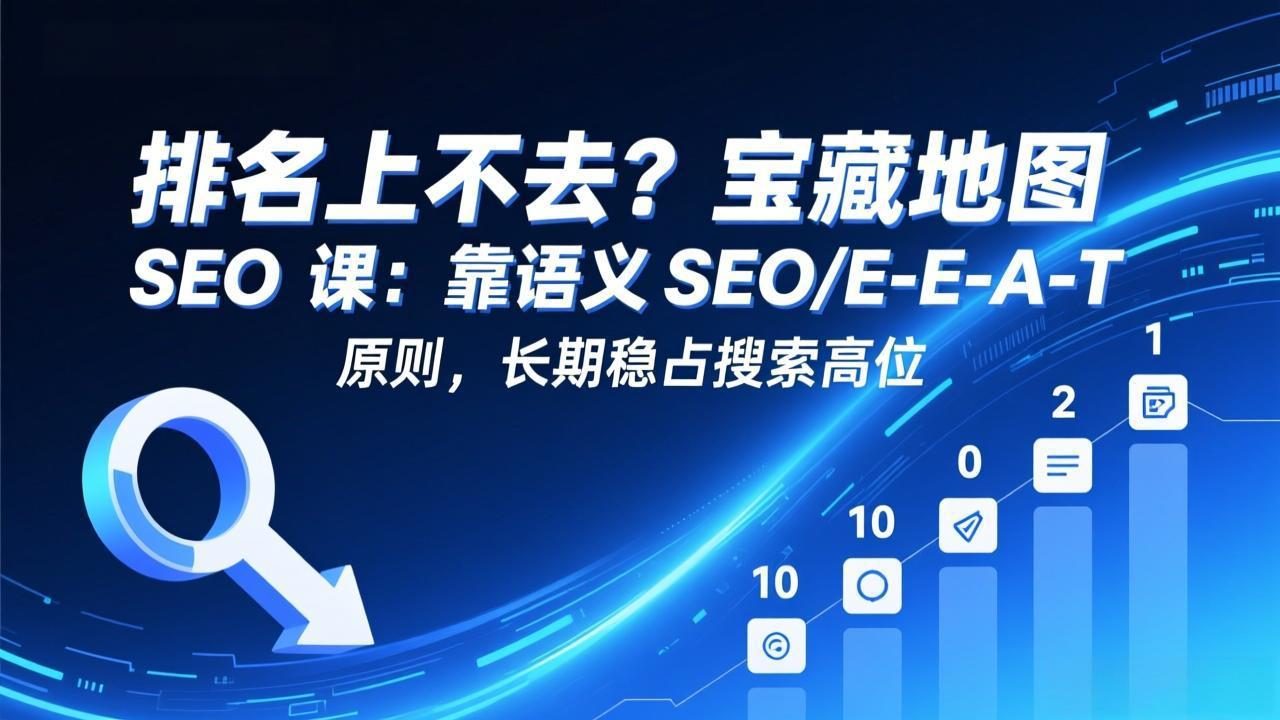 排名上不去？宝藏地图 SEO 课：靠语义 SEO+E-E-A-T 原则，长期稳占搜索高位 - 网创智库网创-网赚-电商-tk-出海-AI-抖音-快手-小红书-视频号-玩法-创业-小程序-公众号-私域-s粉网创智库