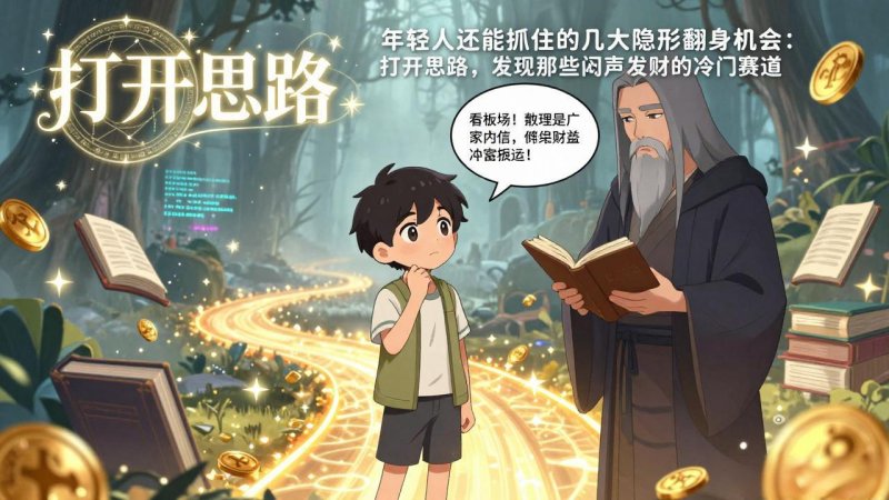 付费文1+2：年轻人还能抓住的几大隐形翻身机会：打开思路，发现那些闷声发财的冷门赛道网创-网赚-电商-tk-出海-AI-抖音-快手-小红书-视频号-玩法-创业-小程序-公众号-私域-s粉网创智库