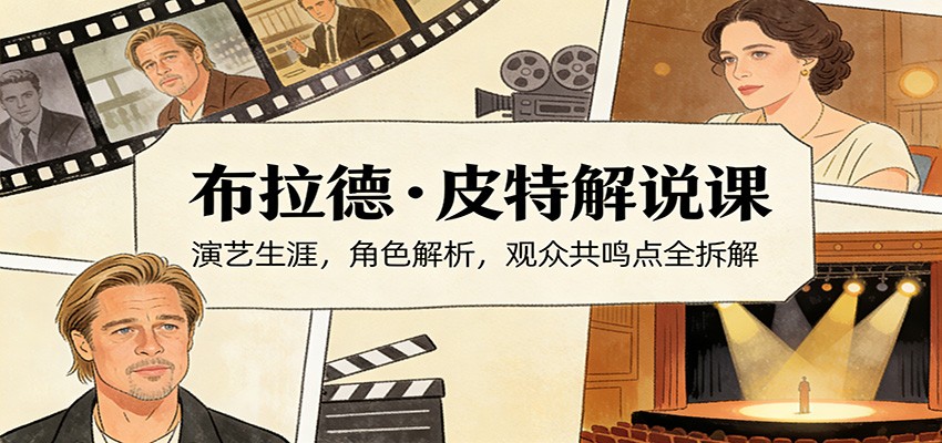 演员说-布拉德.皮特解说课：演艺生涯，角色解析，观众共鸣点全拆解 - 网创智库网创-网赚-电商-tk-出海-AI-抖音-快手-小红书-视频号-玩法-创业-小程序-公众号-私域-s粉网创智库