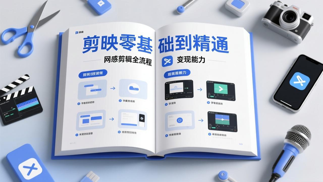 剪映零基础也能快速上手，从入门到精通掌握网感剪辑全流程，掌握能直接变现的剪辑能力 - 网创智库网创-网赚-电商-tk-出海-AI-抖音-快手-小红书-视频号-玩法-创业-小程序-公众号-私域-s粉网创智库