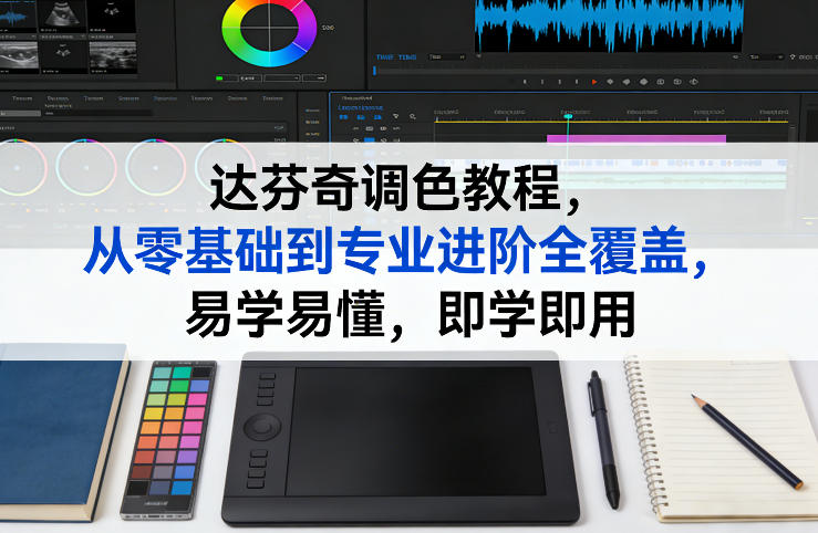 达芬奇调色教程，从零基础到专业进阶全覆盖，易学易懂，即学即用网创-网赚-电商-tk-出海-AI-抖音-快手-小红书-视频号-玩法-创业-小程序-公众号-私域-s粉网创智库