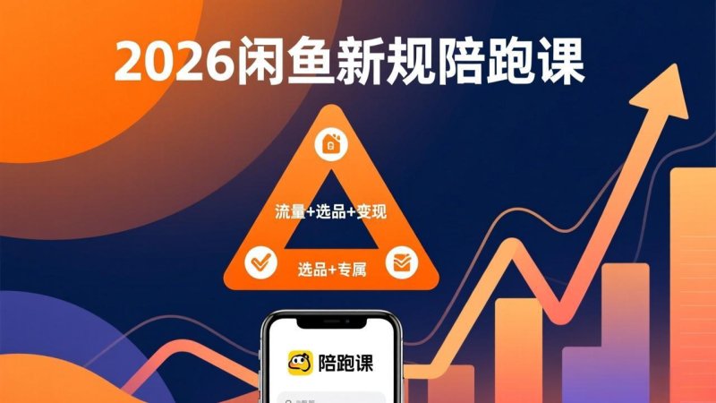 2026闲鱼高阶陪跑课全新上线，带你吃透新规玩转选品流量，从零搭建稳定变现盈利体系网创-网赚-电商-tk-出海-AI-抖音-快手-小红书-视频号-玩法-创业-小程序-公众号-私域-s粉网创智库
