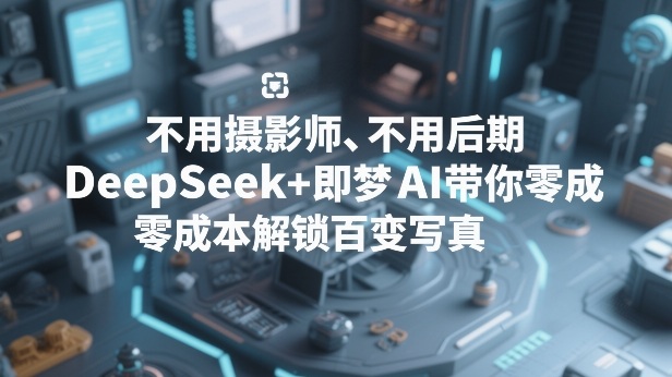 不用摄影师、不用后期，DeepSeek+即梦AI带你零成本解锁百变写真！网创-网赚-电商-tk-出海-AI-抖音-快手-小红书-视频号-玩法-创业-小程序-公众号-私域-s粉网创智库
