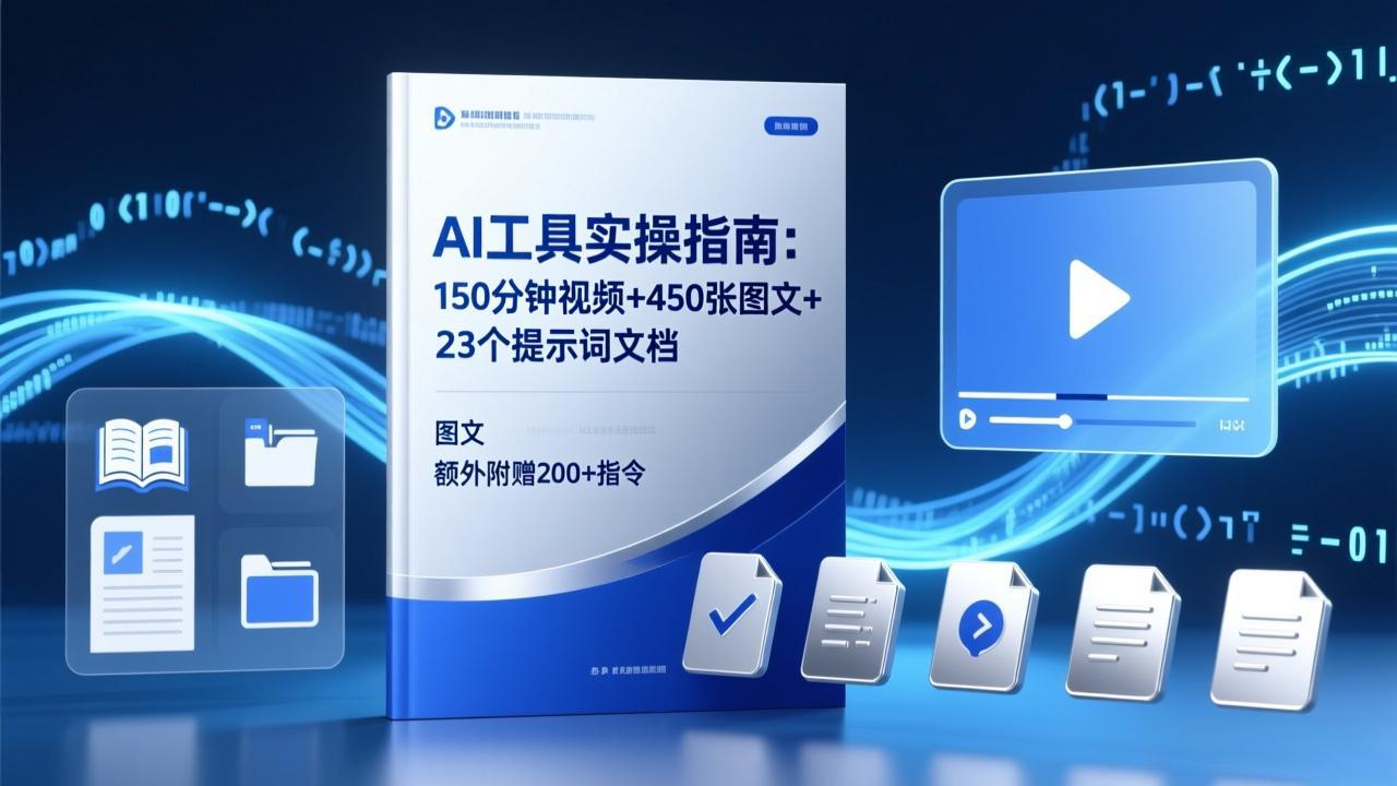 AI工具实操指南：150分钟视频+450张图文+23个提示词文档，额外附赠200+指令 - 网创智库网创-网赚-电商-tk-出海-AI-抖音-快手-小红书-视频号-玩法-创业-小程序-公众号-私域-s粉网创智库