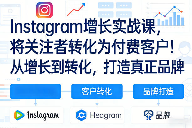 Instagram增长实战课，将关注者转化为付费客户！从增长到转化，打造真正品牌(双语字幕)网创-网赚-电商-tk-出海-AI-抖音-快手-小红书-视频号-玩法-创业-小程序-公众号-私域-s粉网创智库