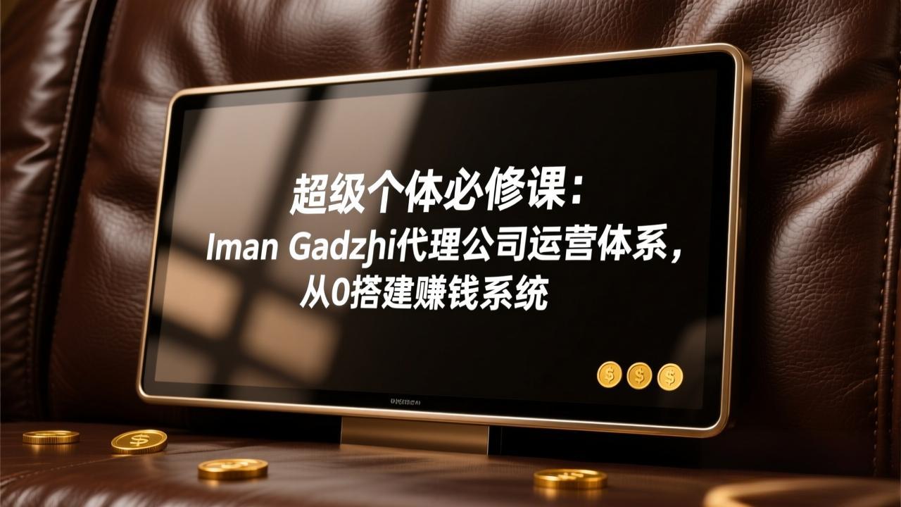 超级个体必修课：Iman Gadzhi代理公司运营体系，从0搭建赚钱系统 - 网创智库网创-网赚-电商-tk-出海-AI-抖音-快手-小红书-视频号-玩法-创业-小程序-公众号-私域-s粉网创智库