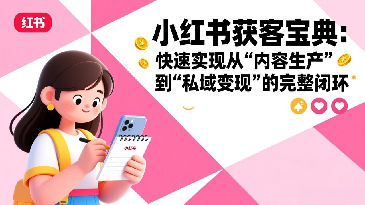 小红书获客宝典：快速实现从“内容生产”到“私域变现”的完整闭环 - 网创智库网创-网赚-电商-tk-出海-AI-抖音-快手-小红书-视频号-玩法-创业-小程序-公众号-私域-s粉网创智库