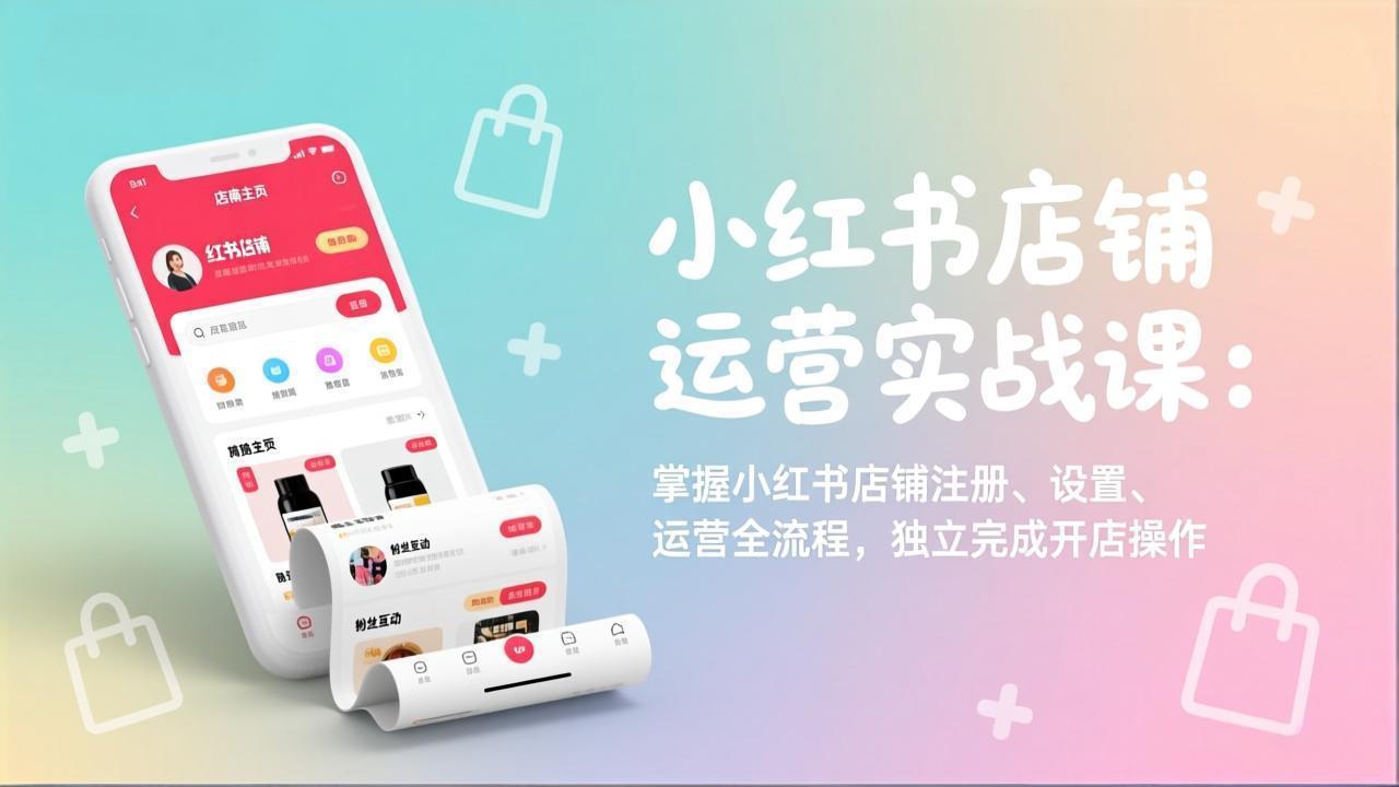 小红书店铺运营实战课：掌握小红书店铺注册、设置、运营全流程，独立完成开店操作 - 网创智库网创-网赚-电商-tk-出海-AI-抖音-快手-小红书-视频号-玩法-创业-小程序-公众号-私域-s粉网创智库