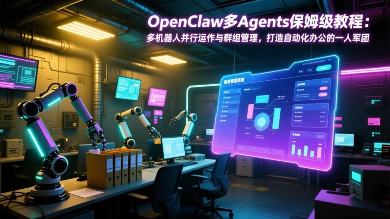 OpenClaw多Agents保姆级教程：多机器人并行运作与群组管理，打造自动化办公的一人军团网创-网赚-电商-tk-出海-AI-抖音-快手-小红书-视频号-玩法-创业-小程序-公众号-私域-s粉网创智库