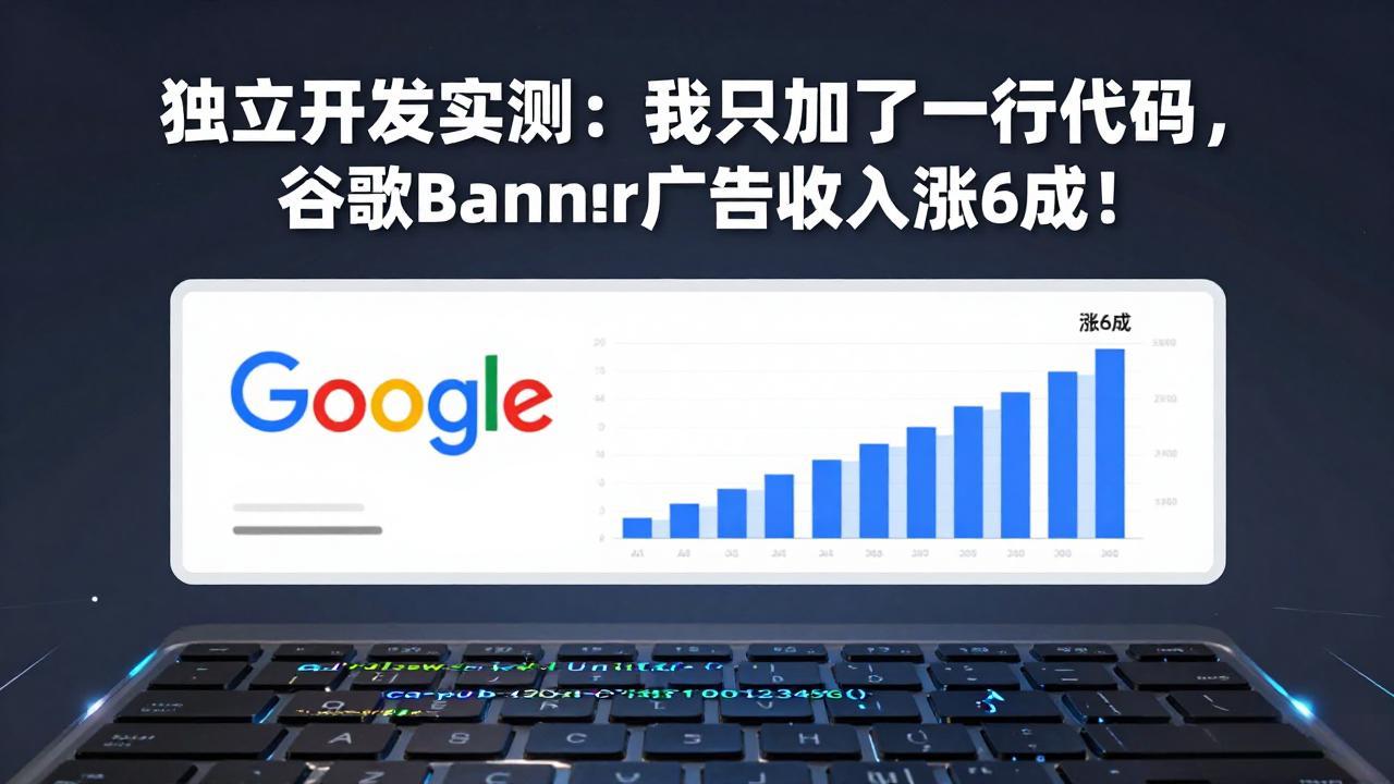付费文章：独立开发实测：我只加了一行代码，谷歌Banner广告收入涨6成！ - 网创智库网创-网赚-电商-tk-出海-AI-抖音-快手-小红书-视频号-玩法-创业-小程序-公众号-私域-s粉网创智库