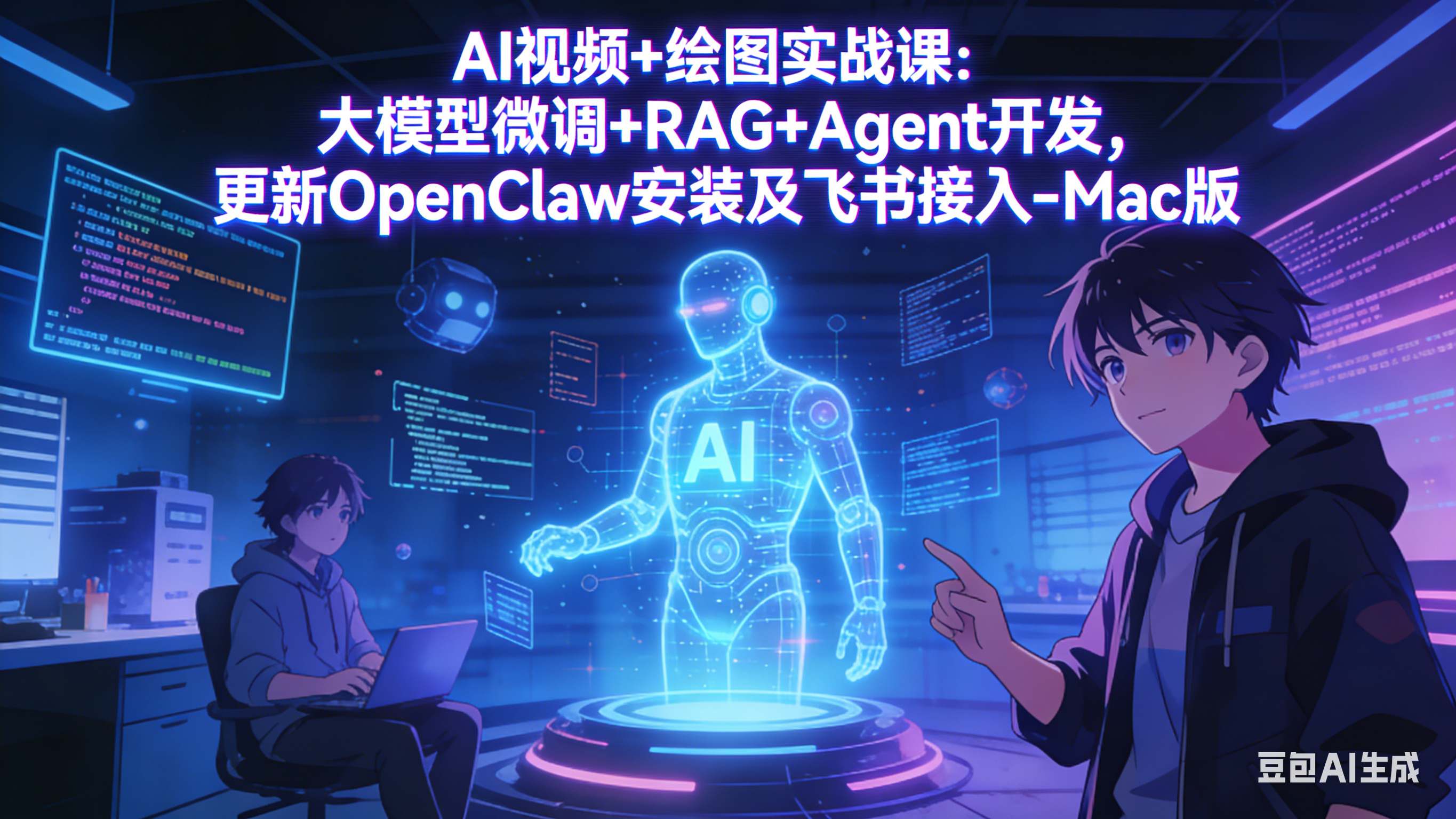 AI视频+绘图实战课：大模型微调+RAG+Agent开发，更新OpenClaw安装及飞书接入-Mac版 - 网创智库网创-网赚-电商-tk-出海-AI-抖音-快手-小红书-视频号-玩法-创业-小程序-公众号-私域-s粉网创智库