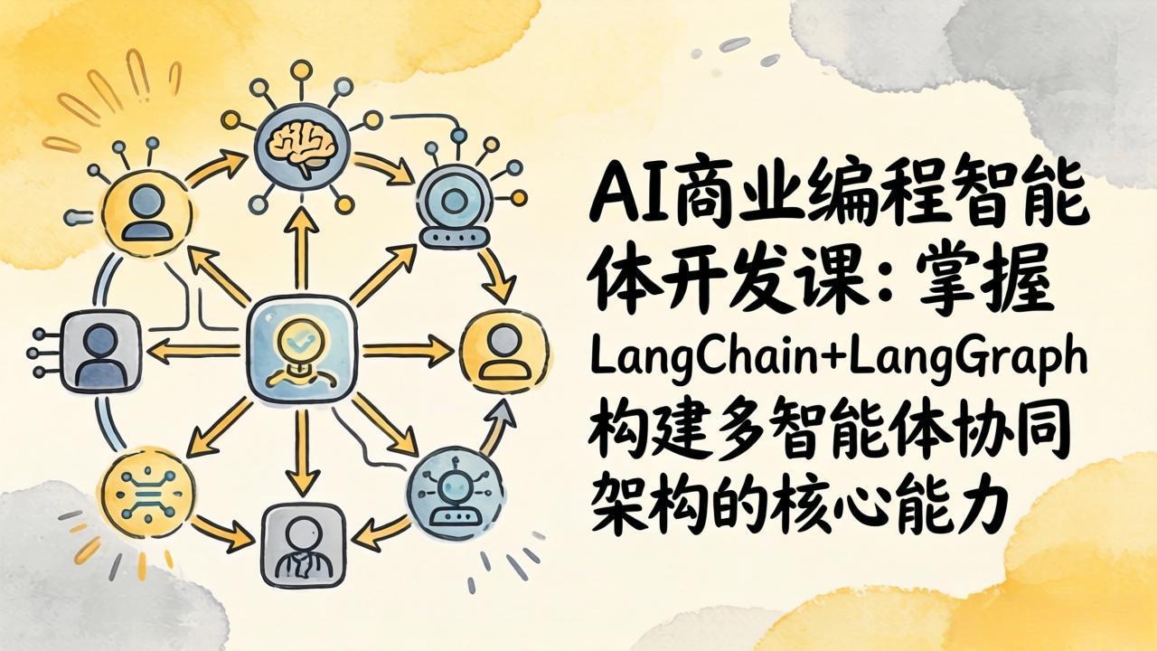 AI商业编程智能体开发课：掌握LangChain+LangGraph构建多智能体协同架构的核心能力 - 网创智库网创-网赚-电商-tk-出海-AI-抖音-快手-小红书-视频号-玩法-创业-小程序-公众号-私域-s粉网创智库
