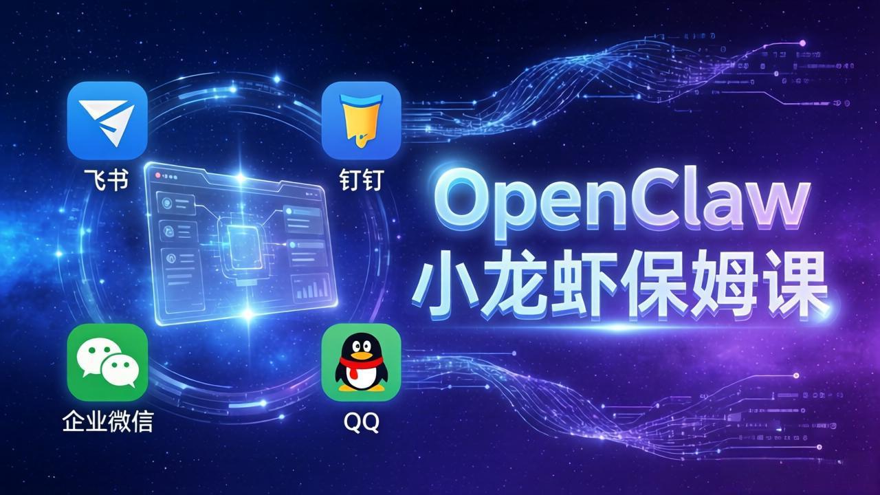 OpenClaw小龙虾保姆课： Windows/macOS/Linux/Docker全系统安装，飞书+钉钉+企业微信+QQ 全接入 - 网创智库网创-网赚-电商-tk-出海-AI-抖音-快手-小红书-视频号-玩法-创业-小程序-公众号-私域-s粉网创智库