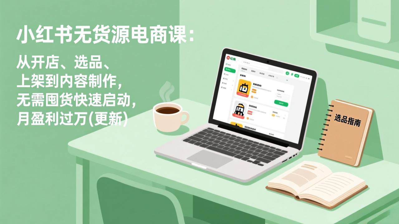 小红书无货源电商课(3月更新 - 网创智库网创-网赚-电商-tk-出海-AI-抖音-快手-小红书-视频号-玩法-创业-小程序-公众号-私域-s粉网创智库