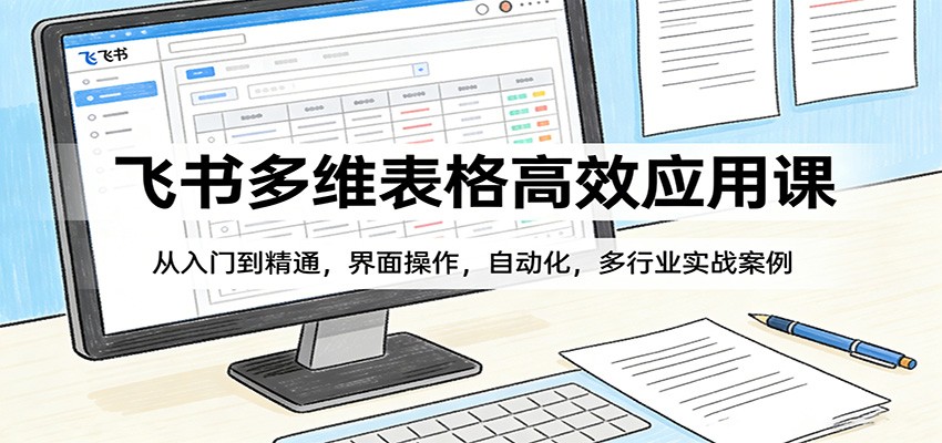 飞书多维表格高效应用课：从入门到精通，界面操作，自动化，多行业实战案例 - 网创智库网创-网赚-电商-tk-出海-AI-抖音-快手-小红书-视频号-玩法-创业-小程序-公众号-私域-s粉网创智库