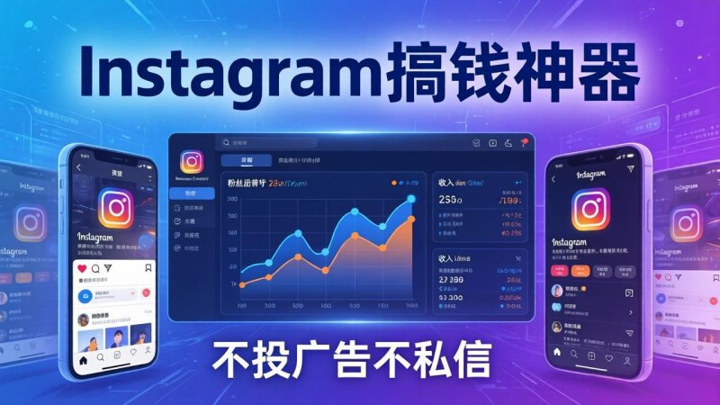 Instagram搞钱神器：月涨6万粉+月入5万刀，不投广告不私信，靠算法+低价产品网创-网赚-电商-tk-出海-AI-抖音-快手-小红书-视频号-玩法-创业-小程序-公众号-私域-s粉网创智库