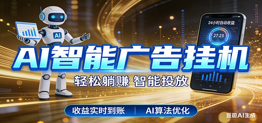 智能广告挂机新时代，利用碎片化时间实现稳定被动收益，AI帮你持续盈利 - 网创智库网创-网赚-电商-tk-出海-AI-抖音-快手-小红书-视频号-玩法-创业-小程序-公众号-私域-s粉网创智库