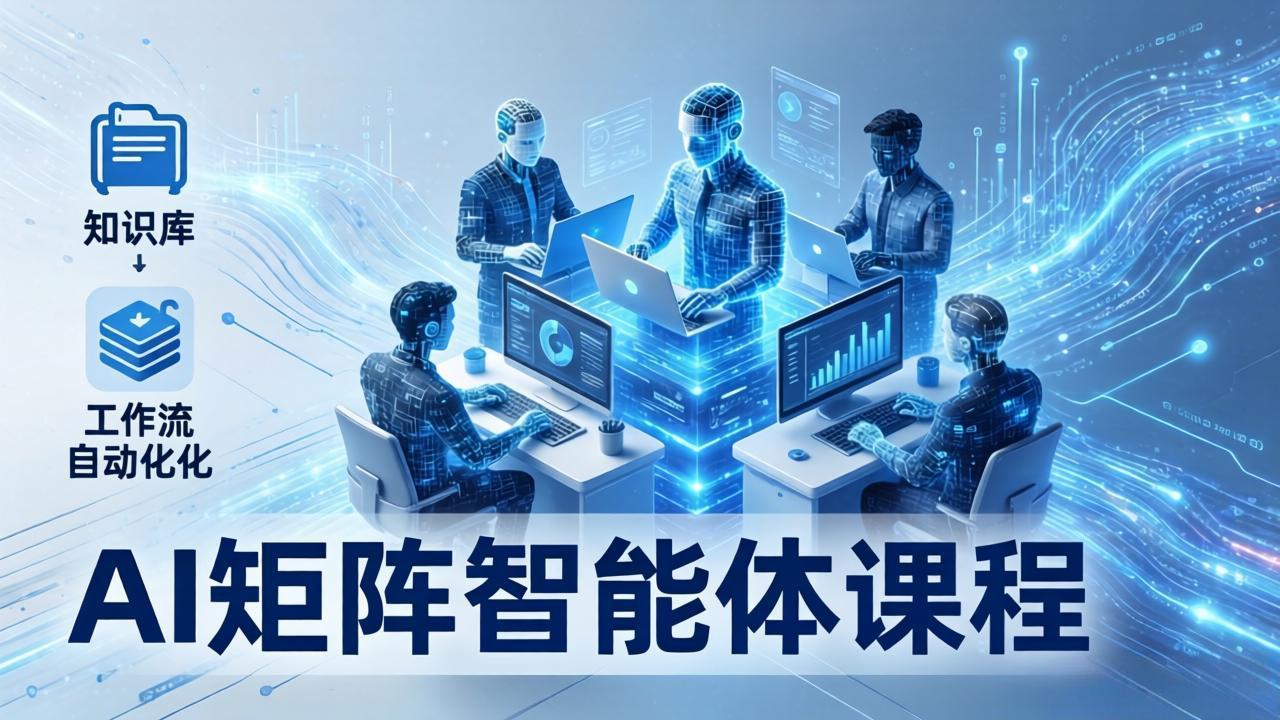 AI矩阵智能体实战：100个数字员工批量生产内容，文本知识库+工作流自动化全搞定 - 网创智库网创-网赚-电商-tk-出海-AI-抖音-快手-小红书-视频号-玩法-创业-小程序-公众号-私域-s粉网创智库