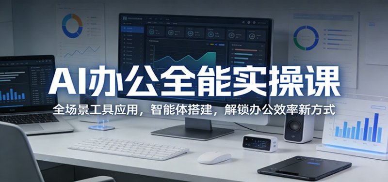 AI办公全能实操课：全场景工具应用，智能体搭建，解锁办公效率新方式网创-网赚-电商-tk-出海-AI-抖音-快手-小红书-视频号-玩法-创业-小程序-公众号-私域-s粉网创智库