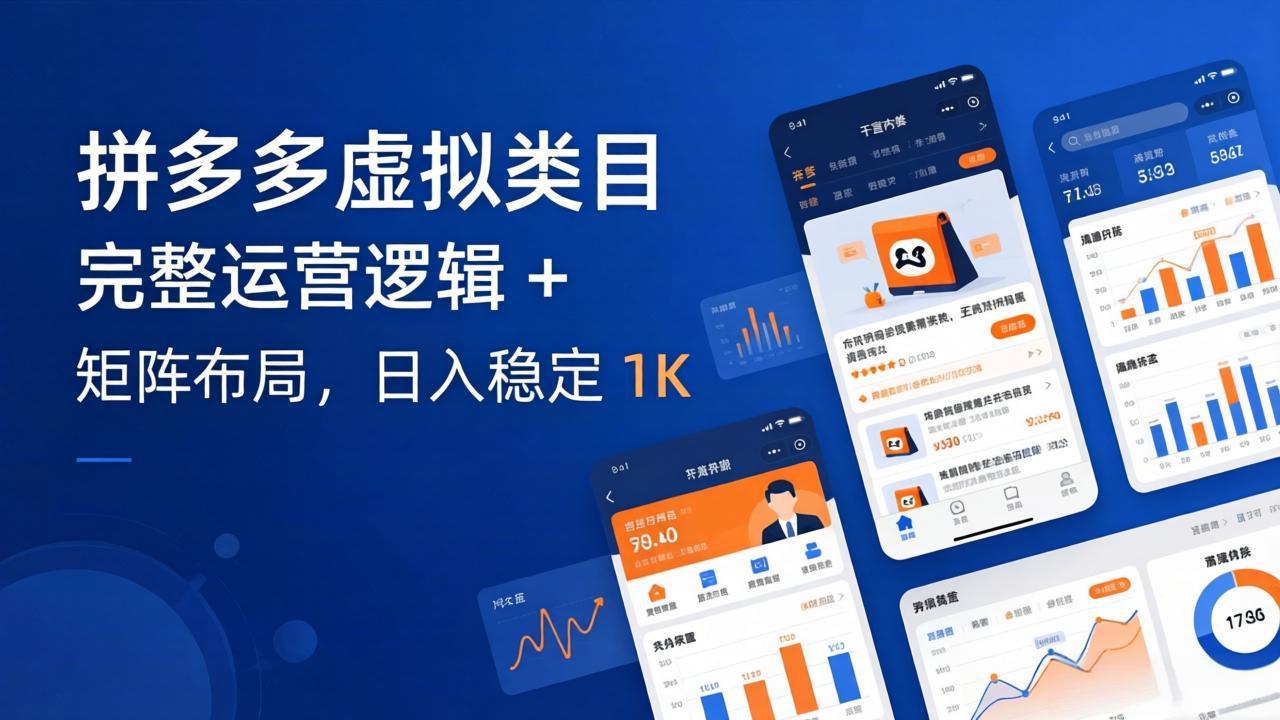 拼多多虚拟类目干货：完整运营逻辑 + 矩阵布局，日入稳定 1K - 网创智库网创-网赚-电商-tk-出海-AI-抖音-快手-小红书-视频号-玩法-创业-小程序-公众号-私域-s粉网创智库