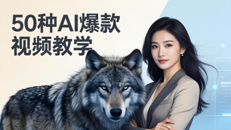 50种AI爆款视频教学：影视级古诗词+治愈萌宠+山海经蛟龙，高阶宝典商业落地网创-网赚-电商-tk-出海-AI-抖音-快手-小红书-视频号-玩法-创业-小程序-公众号-私域-s粉网创智库