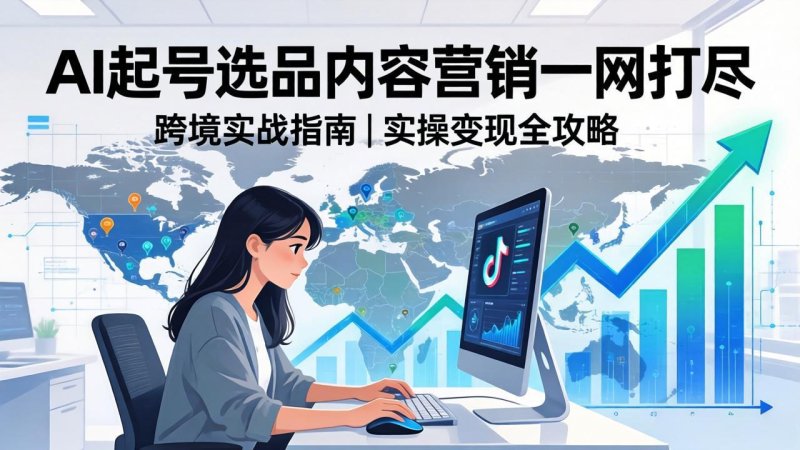 2026 TikTok 跨境AI实操：从零基础到变现全流程，AI起号选品内容营销一网打尽网创-网赚-电商-tk-出海-AI-抖音-快手-小红书-视频号-玩法-创业-小程序-公众号-私域-s粉网创智库