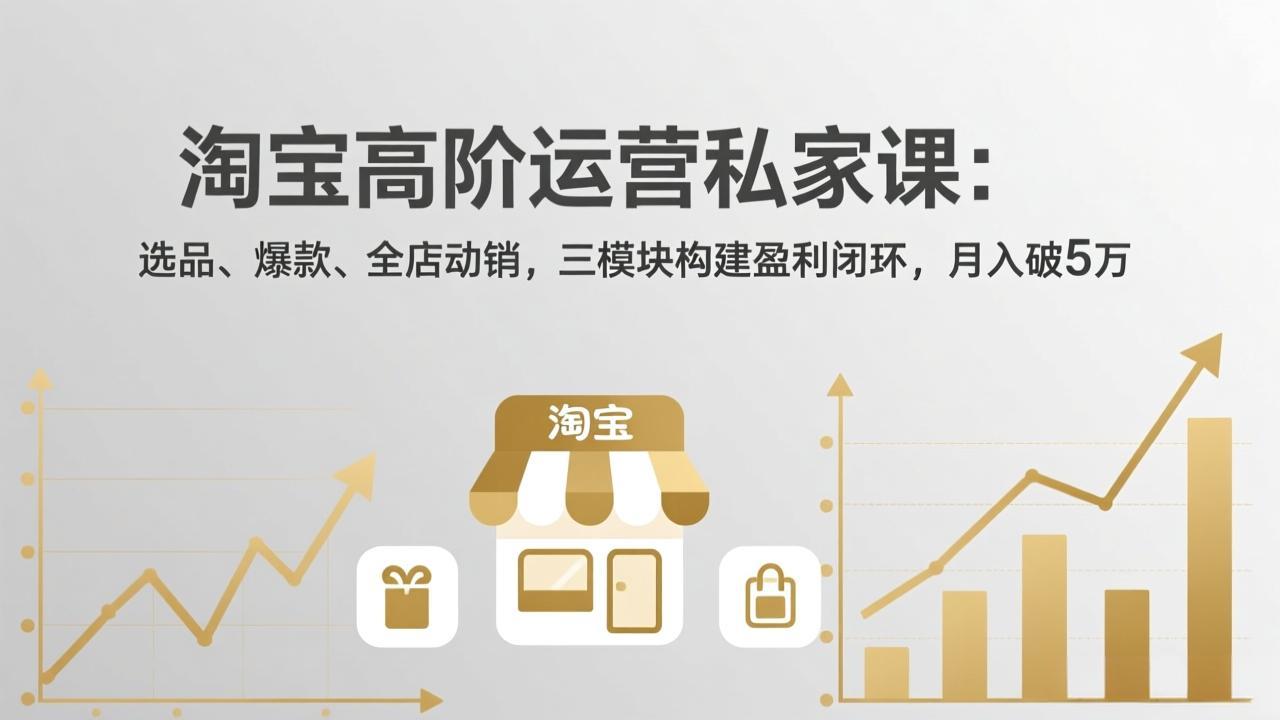 淘宝高阶运营私家课(更新26年4月 - 网创智库网创-网赚-电商-tk-出海-AI-抖音-快手-小红书-视频号-玩法-创业-小程序-公众号-私域-s粉网创智库