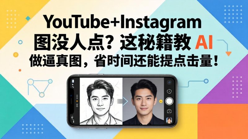 YouTube+Instagram图没人点？这秘籍教 AI 做逼真图，省时间还能提点击量网创-网赚-电商-tk-出海-AI-抖音-快手-小红书-视频号-玩法-创业-小程序-公众号-私域-s粉网创智库