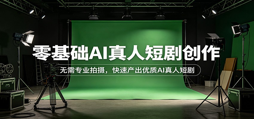零基础AI真人短剧创作:无需专业拍摄,快速产出优质AI真人短剧 - 网创智库网创-网赚-电商-tk-出海-AI-抖音-快手-小红书-视频号-玩法-创业-小程序-公众号-私域-s粉网创智库