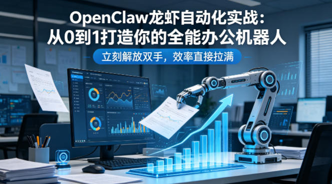 OpenClaw龙虾自动化实战：从0到1打造你的全能办公机器人，立刻解放双手，效率直接拉满 - 网创智库网创-网赚-电商-tk-出海-AI-抖音-快手-小红书-视频号-玩法-创业-小程序-公众号-私域-s粉网创智库
