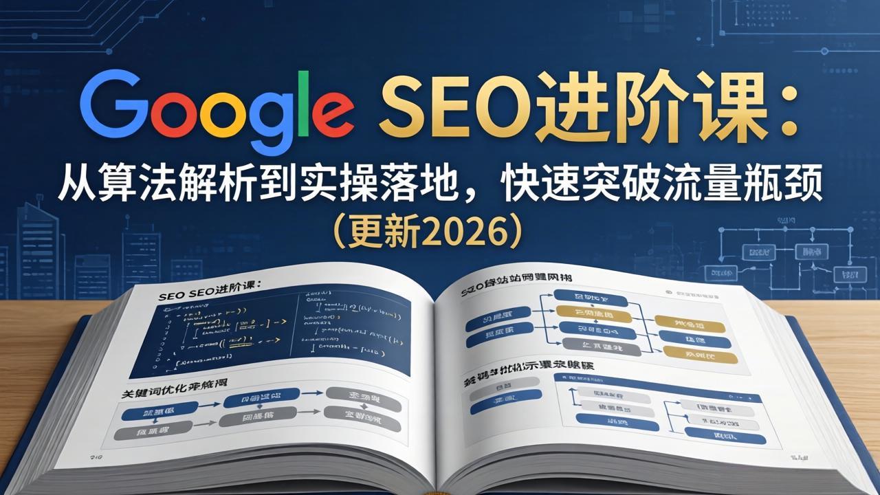 Google SEO进阶课：从算法解析到实操落地，快速突破流量瓶颈(更新2026 - 网创智库网创-网赚-电商-tk-出海-AI-抖音-快手-小红书-视频号-玩法-创业-小程序-公众号-私域-s粉网创智库