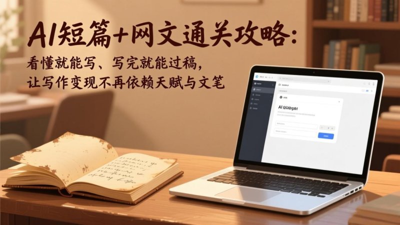 AI短篇+网文通关攻略-更新4月：看懂就能写、写完就能过稿，让写作变现不再依赖天赋与文笔网创-网赚-电商-tk-出海-AI-抖音-快手-小红书-视频号-玩法-创业-小程序-公众号-私域-s粉网创智库