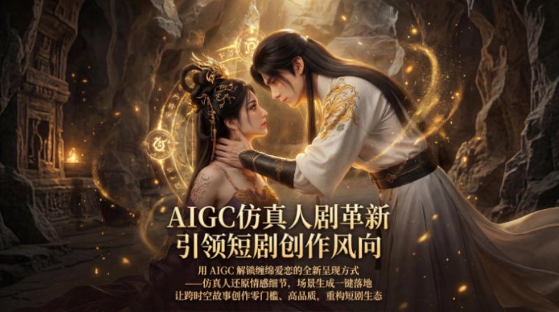 AIGC仿真人《合欢宗》短剧教学，用AIGC解锁缠绵爱恋的全新呈现方式，让跨时空故事创作零门槛、高品质，重构短剧生态网创-网赚-电商-tk-出海-AI-抖音-快手-小红书-视频号-玩法-创业-小程序-公众号-私域-s粉网创智库