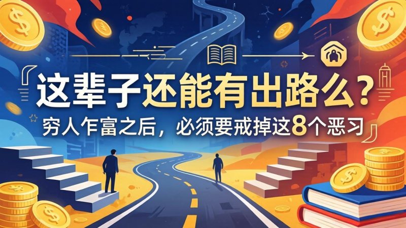 关于人生两篇付费文章【这辈子还能有出路么？】【穷人乍富之后，必须要戒掉这8个恶习】网创-网赚-电商-tk-出海-AI-抖音-快手-小红书-视频号-玩法-创业-小程序-公众号-私域-s粉网创智库
