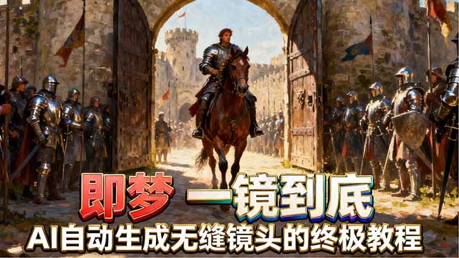 即梦AI一镜到底终极教程，智能补帧+运镜技巧，AI自动生成无缝丝滑长镜头高效出片 - 网创智库网创-网赚-电商-tk-出海-AI-抖音-快手-小红书-视频号-玩法-创业-小程序-公众号-私域-s粉网创智库