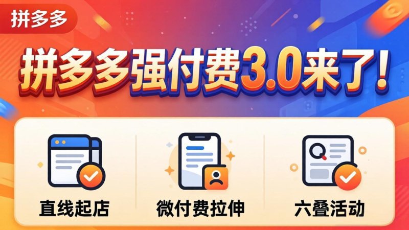 拼多多强付费3.0来了(更新4月网创-网赚-电商-tk-出海-AI-抖音-快手-小红书-视频号-玩法-创业-小程序-公众号-私域-s粉网创智库
