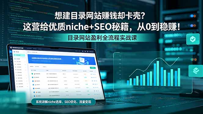 想建目录网站赚钱却卡壳？这营给优质 niche+SEO 秘籍，从 0 到稳赚！ - 网创智库网创-网赚-电商-tk-出海-AI-抖音-快手-小红书-视频号-玩法-创业-小程序-公众号-私域-s粉网创智库