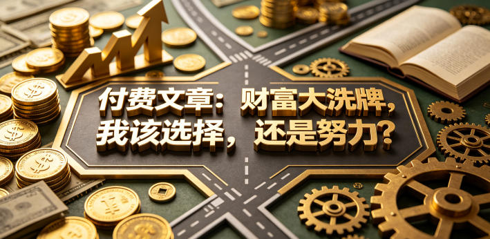 付费文章：财富大洗牌，我该选择，还是努力？ - 网创智库网创-网赚-电商-tk-出海-AI-抖音-快手-小红书-视频号-玩法-创业-小程序-公众号-私域-s粉网创智库