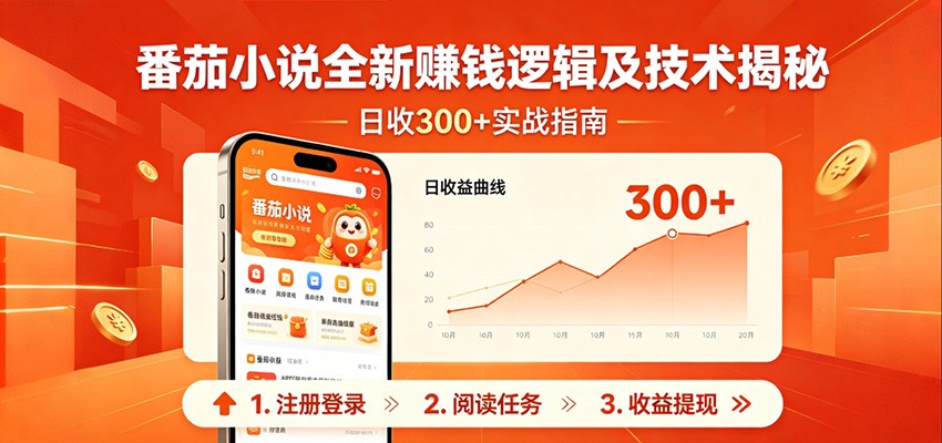 番茄小说全新赚钱逻辑及技术日收300+，小白新书皆可做！无脑赚就行了！ - 网创智库网创-网赚-电商-tk-出海-AI-抖音-快手-小红书-视频号-玩法-创业-小程序-公众号-私域-s粉网创智库