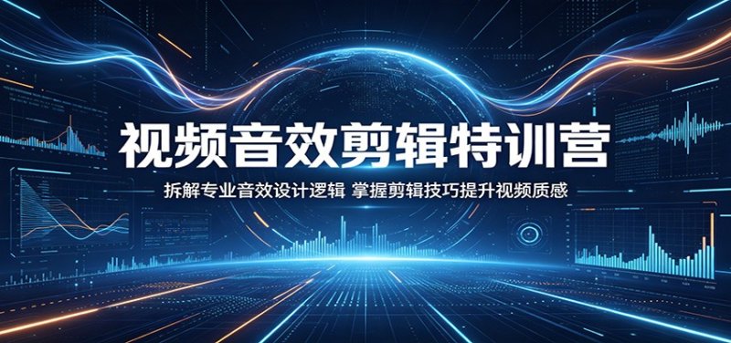 视频音效剪辑特训营：拆解专业音效设计逻辑，掌握剪辑技巧提升视频质感网创-网赚-电商-tk-出海-AI-抖音-快手-小红书-视频号-玩法-创业-小程序-公众号-私域-s粉网创智库
