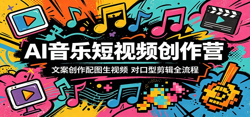 AI音乐短视频创作营：文案创作配图生视频，对口型剪辑全流程 - 网创智库网创-网赚-电商-tk-出海-AI-抖音-快手-小红书-视频号-玩法-创业-小程序-公众号-私域-s粉网创智库