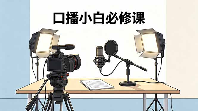 口播小白必修课：录像收音灯光设备+脚本撰写，搭专业级录制场景 - 网创智库网创-网赚-电商-tk-出海-AI-抖音-快手-小红书-视频号-玩法-创业-小程序-公众号-私域-s粉网创智库