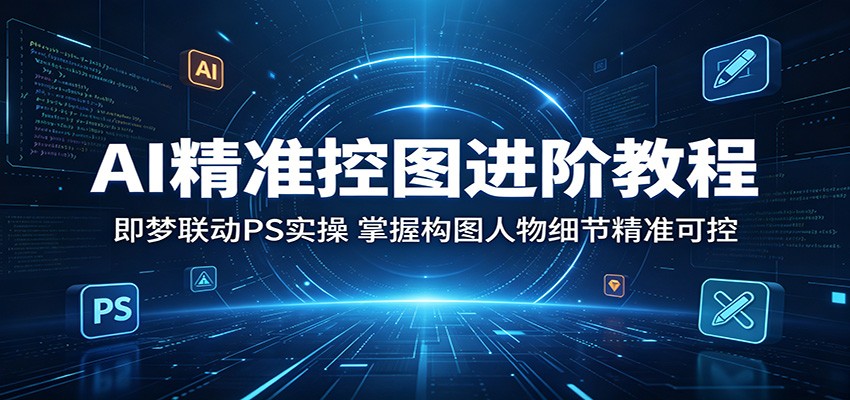 AI精准控图进阶教程：即梦联动PS实操，掌握构图人物细节精准可控 - 网创智库网创-网赚-电商-tk-出海-AI-抖音-快手-小红书-视频号-玩法-创业-小程序-公众号-私域-s粉网创智库
