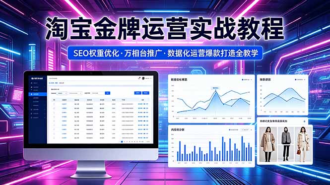 2026 淘宝金牌运营实战教程，SEO权重优化万相台推广，数据化运营爆款打造全教学 - 网创智库网创-网赚-电商-tk-出海-AI-抖音-快手-小红书-视频号-玩法-创业-小程序-公众号-私域-s粉网创智库