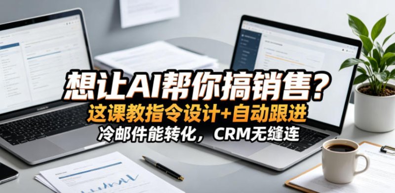 想让AI帮你搞销售?这课教指令设计+自动跟进,冷邮件能转化,CRM无缝连!【原创双语字幕】网创-网赚-电商-tk-出海-AI-抖音-快手-小红书-视频号-玩法-创业-小程序-公众号-私域-s粉网创智库