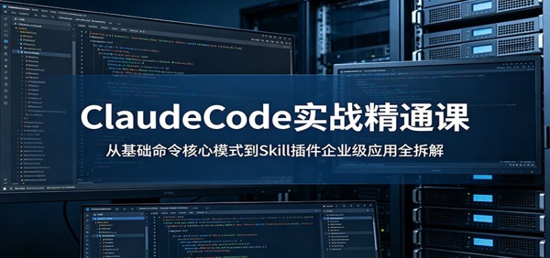 ClaudeCode实战精通课:从基础命令核心模式到Skill插件企业级应用全拆解网创-网赚-电商-tk-出海-AI-抖音-快手-小红书-视频号-玩法-创业-小程序-公众号-私域-s粉网创智库
