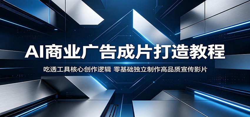 AI商业广告成片打造教程:吃透工具核心创作逻辑,零基础独立制作高品质宣传影片 - 网创智库网创-网赚-电商-tk-出海-AI-抖音-快手-小红书-视频号-玩法-创业-小程序-公众号-私域-s粉网创智库