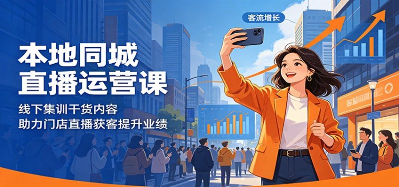 本地同城直播运营课：线下集训干货内容，助力门店直播获客提升业绩网创-网赚-电商-tk-出海-AI-抖音-快手-小红书-视频号-玩法-创业-小程序-公众号-私域-s粉网创智库