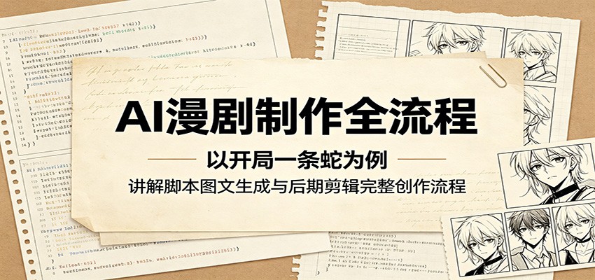 AI漫剧制作全流程：以开局一条蛇为例，讲解脚本图文生成与后期剪辑完整创作流程 - 网创智库网创-网赚-电商-tk-出海-AI-抖音-快手-小红书-视频号-玩法-创业-小程序-公众号-私域-s粉网创智库