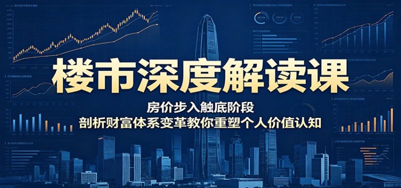 楼市深度解读课：房价步入触底阶段，剖析财富体系变革教你重塑个人价值认知网创-网赚-电商-tk-出海-AI-抖音-快手-小红书-视频号-玩法-创业-小程序-公众号-私域-s粉网创智库